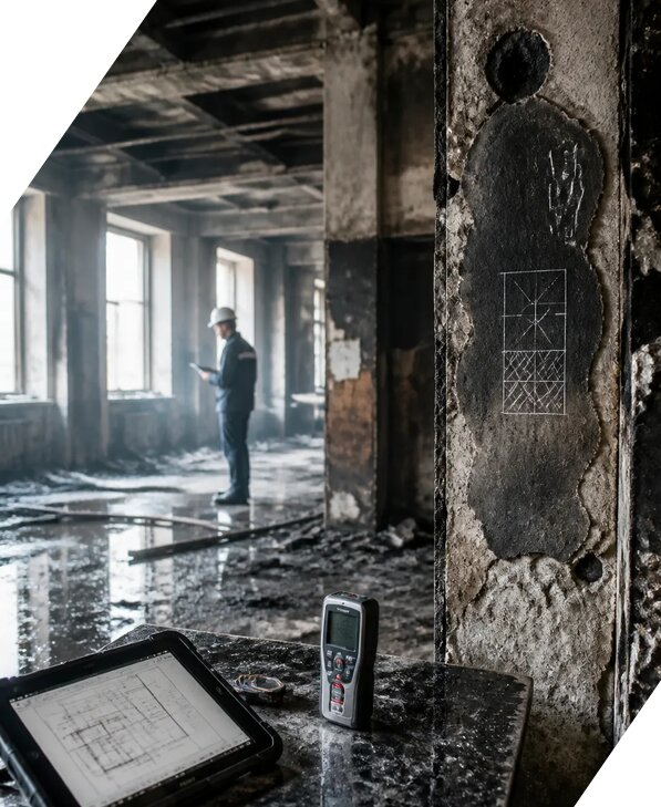 Обследование зданий после пожара в Мирном от 15164 р. | ЭкспертизаРоссия