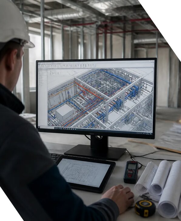 Создание BIM модели инженерных сетей для объектов в Мирном
